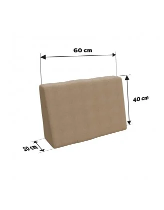 Set di 6 Cuscini per Pallet 120x80 + 120x40 Beige