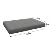 Cuscino di Seduta per Pallet 120x80x15 Grigio Cuscino di Seduta per Pallet 120x80x15 Grigio