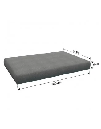 Cuscino di Seduta per Pallet 120x80x15 Grigio