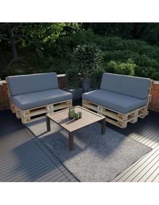 Cuscino di Seduta per Pallet 120x80x15 Grigio