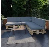 Cuscino di Seduta per Pallet 120x80x15 Grigio Cuscino di Seduta per Pallet 120x80x15 Grigio