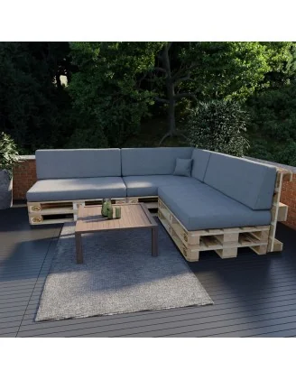 Cuscino di Seduta per Pallet 120x80x15 Grigio