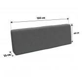 Set di 6 Cuscini per Pallet 120x80 + 120x40 Grigio Set di 6 Cuscini per Pallet 120x80 + 120x40 Grigio