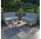 Cuscino di Seduta per Pallet 120x80x15 Blu Cuscino di Seduta per Pallet 120x80x15 Blu