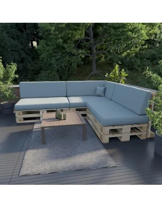 Cuscino di Seduta per Pallet 120x80x15 Blu