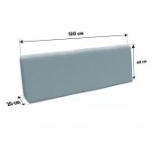 Cuscino Schienale per Pallet 120x40x20/10 Blu Cuscino Schienale per Pallet 120x40x20/10 Blu
