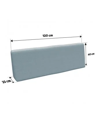 Cuscino Schienale per Pallet 120x40x20/10 Blu