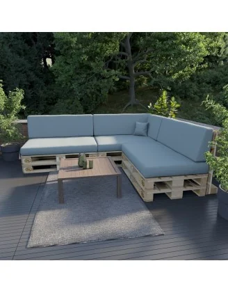 Cuscino Schienale per Pallet 120x40x20/10 Blu