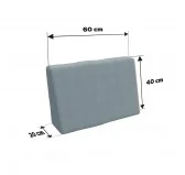 Cuscino Laterale per pallet da giardino 60x40x20/10 Blu Cuscino Laterale per pallet da giardino 60x40x20/10 Blu