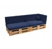 Set di 6 Cuscini per Pallet 120x80 + 120x40 Blu Scuro Set di 6 Cuscini per Pallet 120x80 + 120x40 Blu Scuro