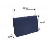 Set di 8 Cuscini per Pallet 120x80 + 120x40 Blu Scuro Set di 8 Cuscini per Pallet 120x80 + 120x40 Blu Scuro