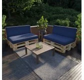 Cuscino Schienale per Pallet 120x40x20/10 Blu Scuro Cuscino Schienale per Pallet 120x40x20/10 Blu Scuro