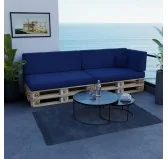 Cuscino Schienale per Pallet 120x40x20/10 Blu Scuro Cuscino Schienale per Pallet 120x40x20/10 Blu Scuro