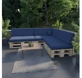 Cuscino Schienale per Pallet 120x40x20/10 Blu Scuro Cuscino Schienale per Pallet 120x40x20/10 Blu Scuro