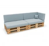 Copricuscino 60x40 cm per cuscino laterale pallet, Blu Copricuscino 60x40 cm per cuscino laterale pallet, Blu