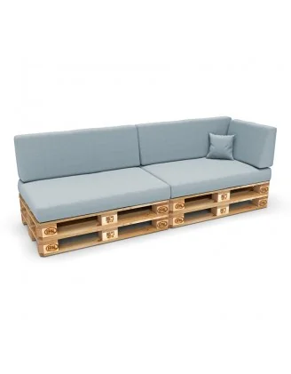 Copricuscino 60x40 cm per cuscino laterale pallet, Blu