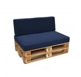 Copricuscino 120x40 cm per schienale pallet, Blu Scuro Copricuscino 120x40 cm per schienale pallet, Blu Scuro