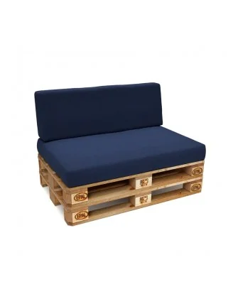 Copricuscino 120x40 cm per schienale pallet, Blu Scuro