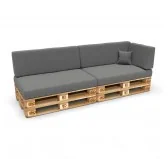 Copricuscino 60x40 cm per cuscino laterale pallet, Grigio