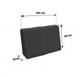Copricuscino 60x40 cm per cuscino laterale pallet, Antracite Copricuscino 60x40 cm per cuscino laterale pallet, Antracite