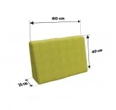 Copricuscino 60x40 cm per cuscino laterale pallet, Lime