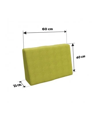Copricuscino 60x40 cm per cuscino laterale pallet, Lime