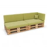 Copricuscino 60x40 cm per cuscino laterale pallet, Lime