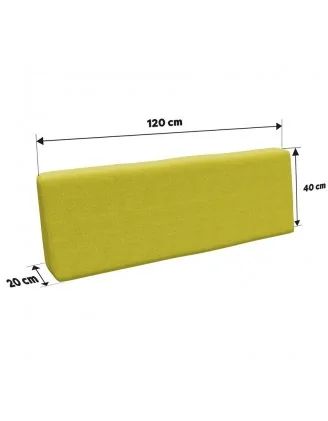 Copricuscino 120x40 cm per schienale pallet, Lime