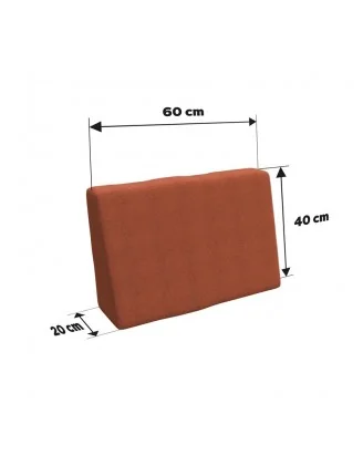 Copricuscino 60x40 cm per cuscino laterale pallet, Arancione