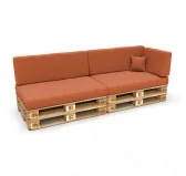Copricuscino 60x40 cm per cuscino laterale pallet, Arancione