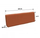 Copricuscino 120x40 cm per schienale pallet, Arancione