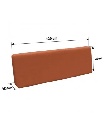 Copricuscino 120x40 cm per schienale pallet, Arancione