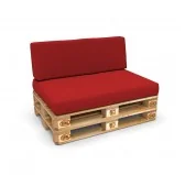 Copricuscino 120x40 cm per schienale pallet, Rosso