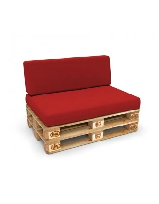 Copricuscino 120x40 cm per schienale pallet, Rosso