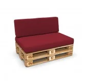 Copricuscino 120x40 cm per schienale pallet, Bordeaux