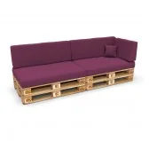Copricuscino 60x40 cm per cuscino laterale pallet, Viola