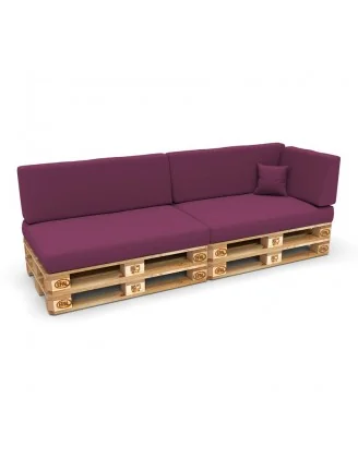 Copricuscino 60x40 cm per cuscino laterale pallet, Viola