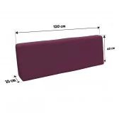 Copricuscino 120x40 cm per schienale pallet, Viola