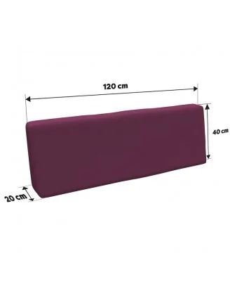 Copricuscino 120x40 cm per schienale pallet, Viola