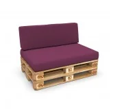 Copricuscino 120x40 cm per schienale pallet, Viola