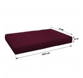 Set 2 copricuscini per pallet: seduta 120x80 + schienale 120x40 cm, Viola