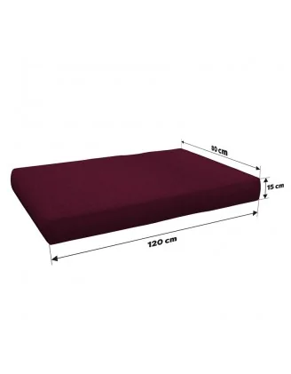 Set 2 copricuscini per pallet: seduta 120x80 + schienale 120x40 cm, Viola