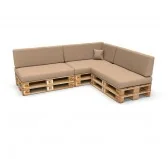 Copricuscino decorativo 40x40 cm per cuscino pallet, Beige Copricuscino decorativo 40x40 cm per cuscino pallet, Beige