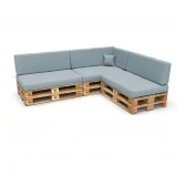 Copricuscino decorativo 40x40 cm per cuscino pallet, Blu