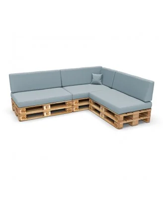 Copricuscino decorativo 40x40 cm per cuscino pallet, Blu