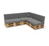 Copricuscino decorativo 40x40 cm per cuscino pallet, Grigio Copricuscino decorativo 40x40 cm per cuscino pallet, Grigio
