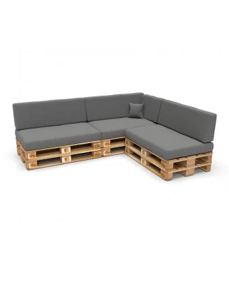 Copricuscino decorativo 40x40 cm per cuscino pallet, Grigio