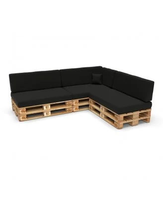 Copricuscino decorativo 40x40 cm per cuscino pallet, Nero