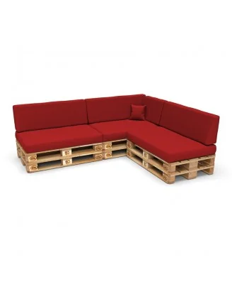 Copricuscino decorativo 40x40 cm per cuscino pallet, Rosso