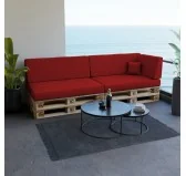 Copricuscino decorativo 40x40 cm per cuscino pallet, Rosso